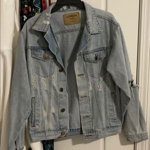 Ripped jean jacket